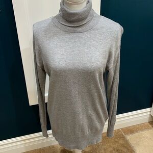 Joan Vass studio gray long sleeve turtleneck sweater